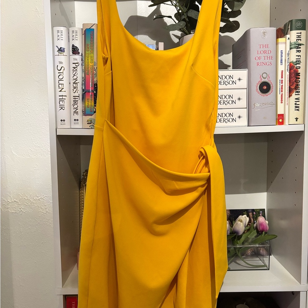 Express Elegant Butter Yellow Dress